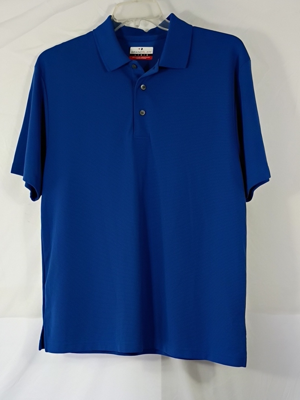 EUC Grand Slam Blue Short Sleeve Polo Mens Size Large Golf Summer Business